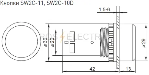 Knopki SW2C-11,SW2C-10D gab