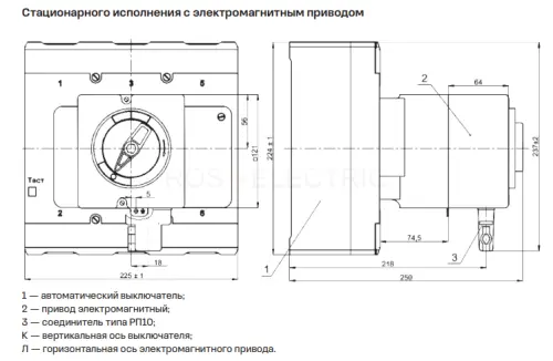 Автоматический выключатель в литом корпусе ВА57-39-341130-400А-1000-690AC-ПЭ230AC-УХЛ3 КЭАЗ 115406 - Ros-Electric