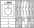 Кулачковый переключатель КПУ11-25/3031 (1-0-2 3 полюсный) SQ0715-0139 TDM/ТДМ