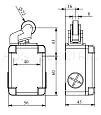 Концевой выключатель L1K13MIM111 корп.-алюм. ролик-металл NС+NO IP41 L1K13MIM111 EMAS/ЭМАС