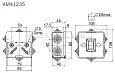 Коробка КМ41235 распаячная для о/п 85х85х40мм IP44 (RAL7035, 6 гермовводов) UKO11-085-085-040-K41-44 IEK/ИЭК