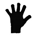 Перчатки полушерстяные с покрытием ПВХ («Зима») черные, 7 нитей, 75-77 г 09-0211 Noname