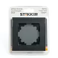 Рамка  STEKKER GFR00-7001-06 на  гнездо, , . Материал: Закаленное стекло/ABS пластик, цвет графит, р 39539 STEKKER