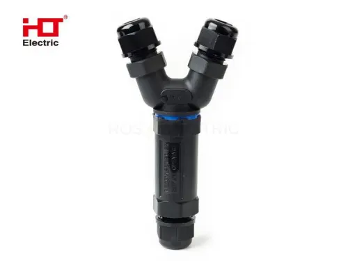 Кабельный коннектор Y-образный (клеммник 5PIN) IP68 HLT ELECTRIC 083-07-006 - Ros-Electric