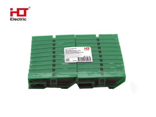 Изолятор на DIN рейку зелёный HLT ELECTRIC 081-21-02 - Ros-Electric
