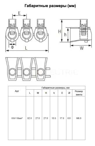 Клеммник концевой изолированный ККИ 10мм² (5х1) HLT ELECTRIC 081-14-04 - Ros-Electric
