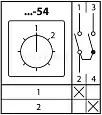 Кулачковый переключатель КПУ11-10/54 (1-2 1 полюсный) SQ0715-0177 TDM/ТДМ