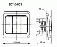 Выключатель C/У 3-клавишный 10 АХ белый, ЭТЮД BC10-003B Schneider Electric