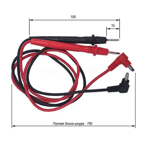 Щупы измерительные для цифровых тестеров DT, 10 А, 250 В, 0,7 м щупы для multimeter DT Ruichi 81728 - Ros-Electric