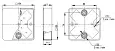 Коробка распаячная КМ для открытой проводки 100х100х29мм (6 клемм 6мм2) черная (RAL 9005) UKO10-100-100-029-K02 IEK/ИЭК