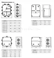 Распаячная коробка ОП 120х80х50мм, крышка, IP55, 6 вх., без гермовводов, инд. штрихкод SQ1401-0825 TDM/ТДМ