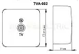 Розетка телевизионная О/У кремовый, ЭТЮД TVA-002K Schneider Electric