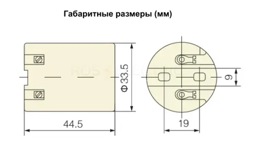 Патрон керамический E14 HLT ELECTRIC 085-04-001 - Ros-Electric