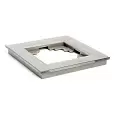 Рамка  STEKKER GFR00-7001-03 на  гнездо, , . Материал: Закаленное стекло/ABS пластик, цвет серебро,  39531 STEKKER