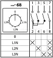 Кулачковый переключатель КПУ11-10/68 (V: 0-L1N-L2N-L3N) SQ0715-0080 TDM/ТДМ