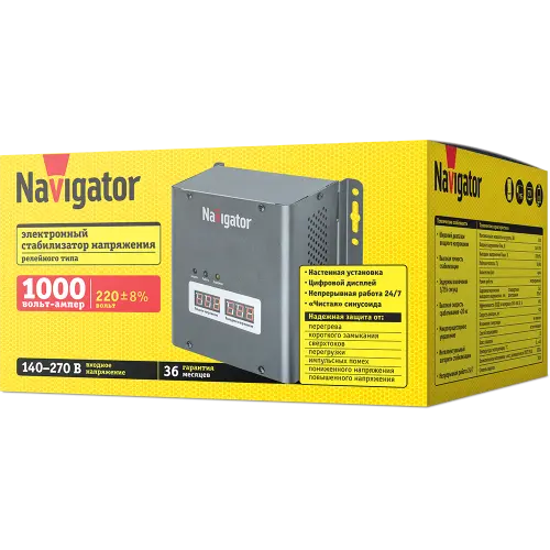 Стабилизатор напряжения 61 775 NVR-RW1-1000 Navigator 61775 - Ros-Electric