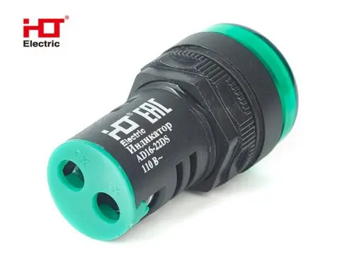 Лампа AD16-22DS(LED)матрица d22мм зеленый 110В IP40 HLT ELECTRIC 085-06-18 - Ros-Electric