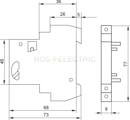 Аварийный контакт АК-47  (для ВА с опломбировкой) EKF mdac-47-p - Ros-Electric