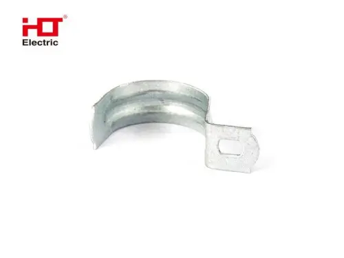 Скоба металлическая однолапковая d 21-22 мм (уп./100шт.) HLT ELECTRIC 084-25-007 - Ros-Electric