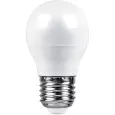 Лампа светодиодная FERON LB-550, G45 (шар малый), 9W 230V E27 4000К (белый), рассеиватель матовый бе 25805 FERON