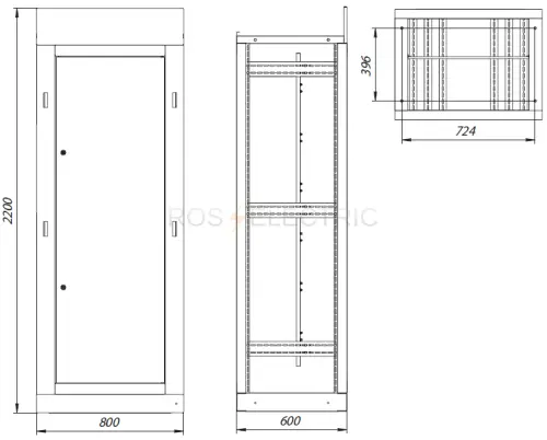 Корпус ЩО-70 2200х800х600 собранный EKF mb-05-06-00 - Ros-Electric