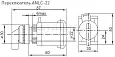 Переключатель ANLC-22 3P синий с подсветкой 380В NO+NC EKF psw-anlc-3p-b-380 EKF/ЭКФ