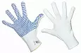 Перчатки нейлоновые с частичным покрытием ладони и пальцев «Точка» ПВХ белые 09-0260 Noname