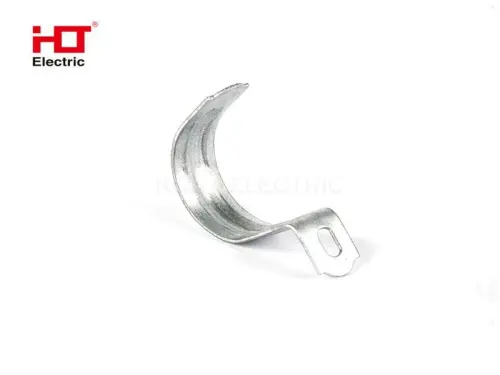 Скоба металлическая однолапковая d 21-22 мм (уп./100шт.) HLT ELECTRIC 084-25-007 - Ros-Electric