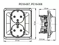 Розетка двойная C/У с заземлением со шторками 16А 250B кремовый, ЭТЮД PC16-008K Schneider Electric