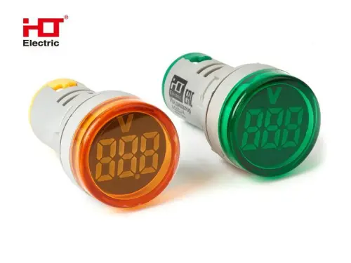 Индикатор значения напряжения AD-22 (LED) d22мм зеленый IP54 HLT ELECTRIC 085-06-251 - Ros-Electric