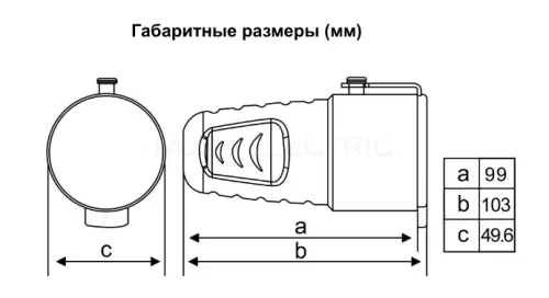 Розетка переносная с заглушкой каучук 2Р+РЕ 16А 250В IP44 HLT ELECTRIC 083-05-02 - Ros-Electric