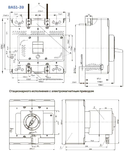 Автоматический выключатель в литом корпусе ВА51-39-340010-800А-2500-690AC-УХЛ3 КЭАЗ 331182 - Ros-Electric