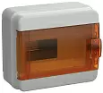 TEKFOR Корпус пластиковый КМПн-8 IP65 оранжевая прозрачная дверь IEK TF5-KP72-N-08-65-K03-K09 IEK/ИЭК