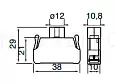 Контактный блок с клеммным безвинтовым зажимом под лампу BA9s ACVAD DKC/ДКС
