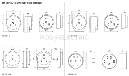 55-РШВШ-32А-2P+PE-gab