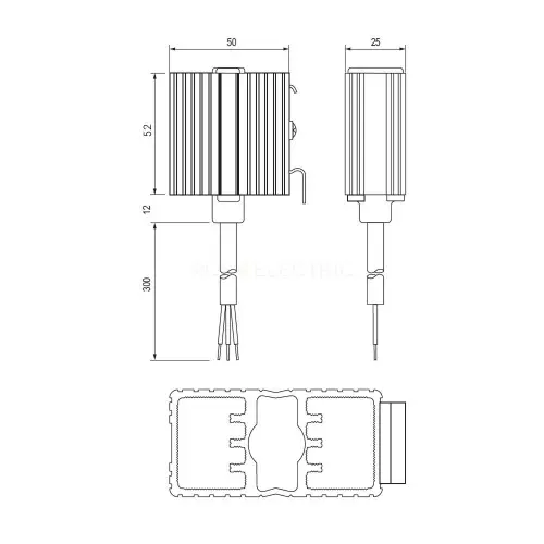 Компактный обогреватель 5 Вт, кабель подключения, 110…240 В AC/DC DKC R5CHT005 - Ros-Electric