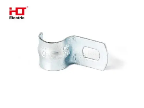 Скоба металлическая однолапковая d 8-9 мм (уп./100шт.) HLT ELECTRIC 084-25-001 - Ros-Electric