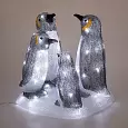 Акриловая светодиодная фигура «Семья пингвинов» 40х33х36 см, 80 светодиодов, IP65, понижающий трансф 513-202 NEON-NIGHT
