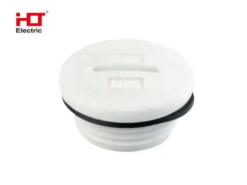 Заглушка для отверcтия ОКП-М20 с метрической резьбой "М" IP68 -белый HLT ELECTRIC 083-11-003 - Ros-Electric