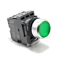 Кнопка MP1-21G (LED) в сборе d22мм/220В 1з+1р с подсветкой зеленая SQ0747-0014 TDM/ТДМ