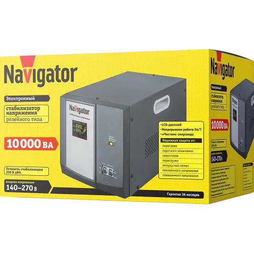 Стабилизатор напряжения 61 772 NVR-RF1-10000 Navigator 61772 - Ros-Electric