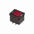 Выключатель - автомат клавишный 250V 10А (4с) RESET-OFF красный  с подсветкой  REXANT 36-2620 REXANT