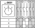 Кулачковый переключатель КПУ11-40/3031 (1-0-2 3 полюсный) SQ0715-0142 TDM/ТДМ