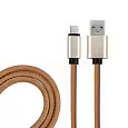 USB кабель micro USB, коричневый эко-кожа, 1 метр REXANT 18-4231 REXANT