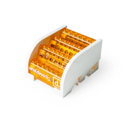 Шина на DIN-рейку в корпусе (кросс-модуль) 4х7 Промрукав PR08.32832 - Ros-Electric
