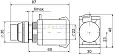 Кнопка ABLF-22 синий d22мм неон/240В1з+1р BBT10-ABLF-K07 IEK/ИЭК