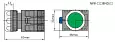 Кнопка упр. NP8-10BND/6 подствет., самовозв., синий AC110-230В(LED), 1НО, IP65 (R) 667644 CHINT