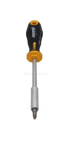 Набор бит SL/HEX/PH/PZ/Tx/SQ/SPANNER/BH/MS с трещоткой и отвертка с держателем бит ERGONIC в кейсе,  Felo 05783606 - Ros-Electric