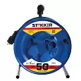 Удлинители STEKKER PRF02-31-50, серия Professional, цвет черный, длина 50 м, количество розеток 4, с 39787 STEKKER