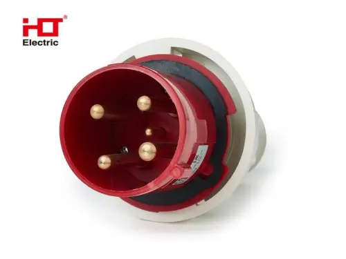 Вилка 034 3Р+РЕ 63А 380В IP54 HLT ELECTRIC 083-03-08 - Ros-Electric